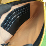 Side view of timeless structured handbag