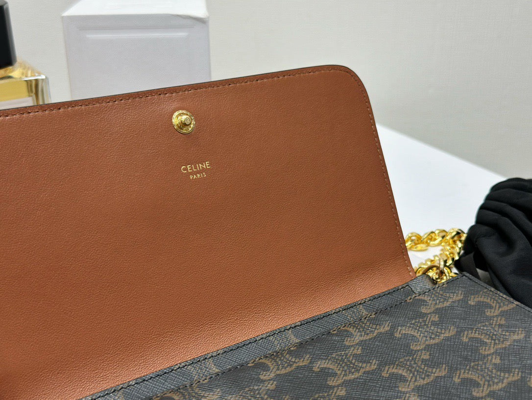 Celine Multipochette In Triomphe Canvas Bag detail shot – designer craftsmanship and quality