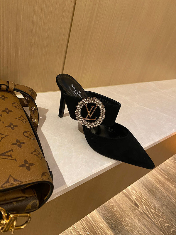 Louis Vuitton shoes Style 263 - front view, iconic logo design (alternate angle)