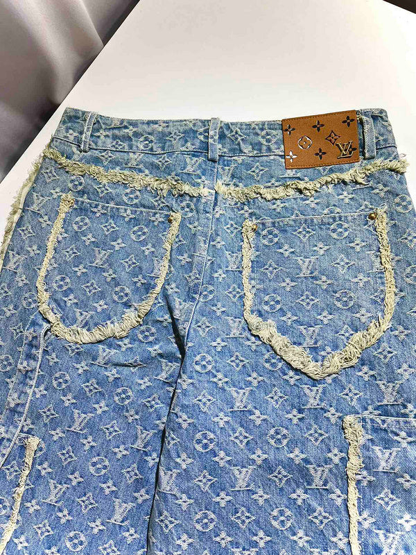 Front view of Louis Vuitton luxury clothing with relaxed-fit cut