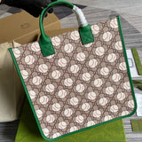 Back view of refined signature women's handbag – women's designer-style accessory