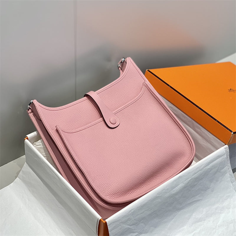 Side view of chic structured handbag