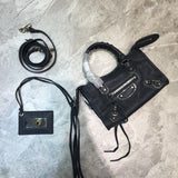 Sleek Vegan Leather Handbag - Refined Silhouette | Women's Statement Accessory #699 - side angle view (image 2) of designer-inspired handbag