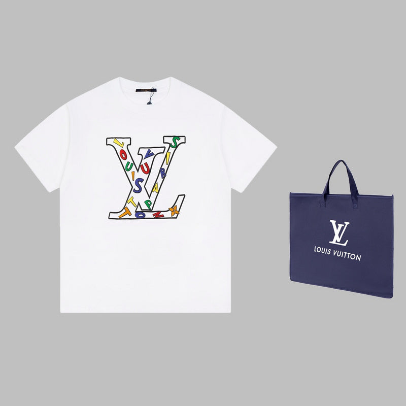 Front view of Louis Vuitton cotton t-shirt with contemporary cut