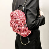 Front view of Chanel Tweed Backpack premium bag