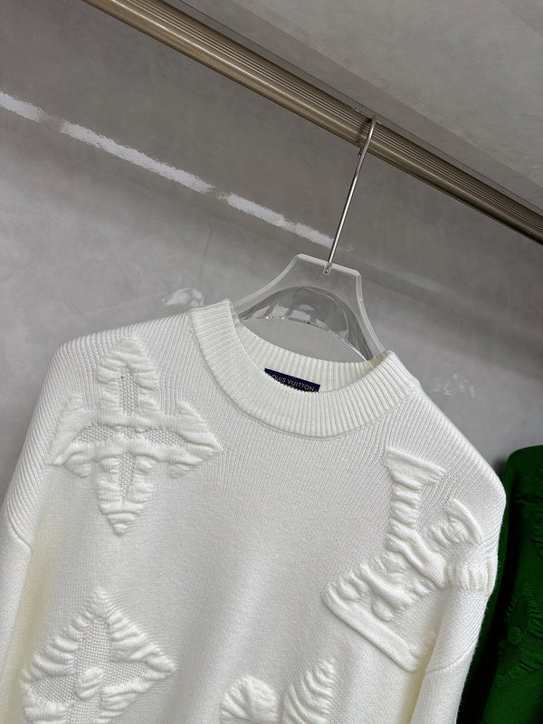 Flat lay presentation of Louis Vuitton luxury clothing with relaxed-fit cut