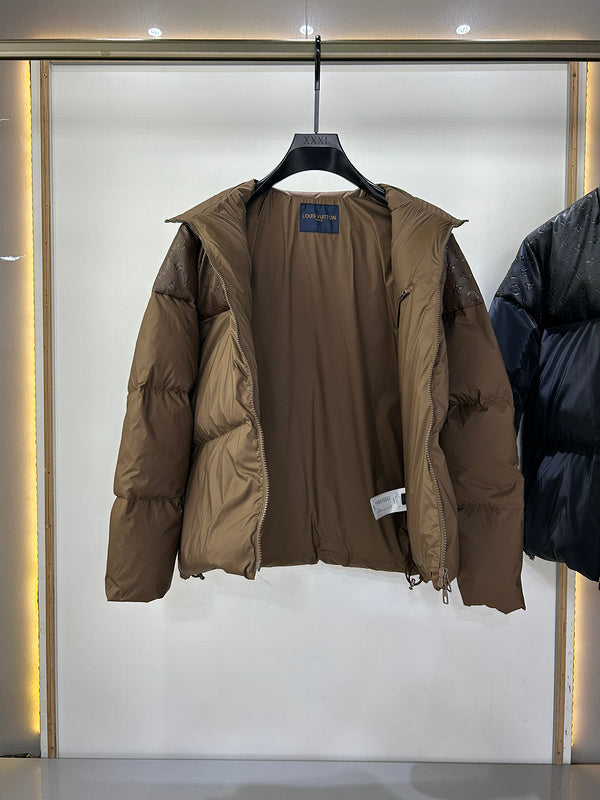 Side profile of Louis Vuitton luxury clothing with contemporary cut