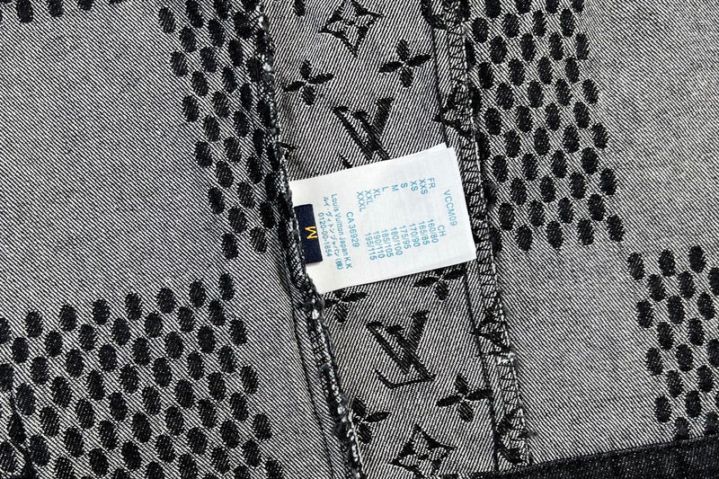 Back view of Louis Vuitton luxury clothing with runway-inspired design