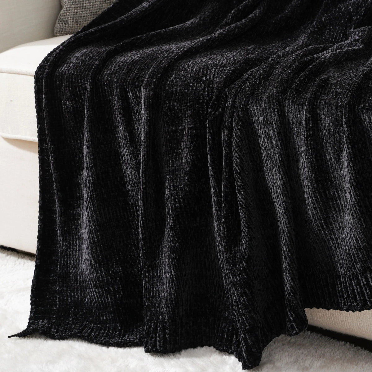 Black Chenille Throws for Couch