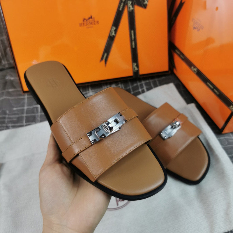 Hermes sandals Style 159 - front view, premium leather craftsmanship