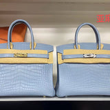 Side view of poised structured handbag