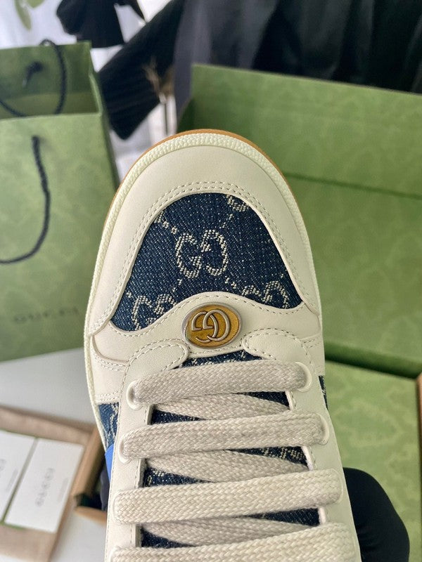 Gucci tonal black luxury sneakers view 6 bold athletic profile