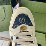 Gucci tonal black luxury sneakers view 6 bold athletic profile