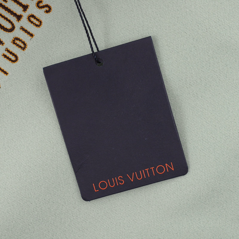 Back view of Louis Vuitton luxury clothing with logo-detail design