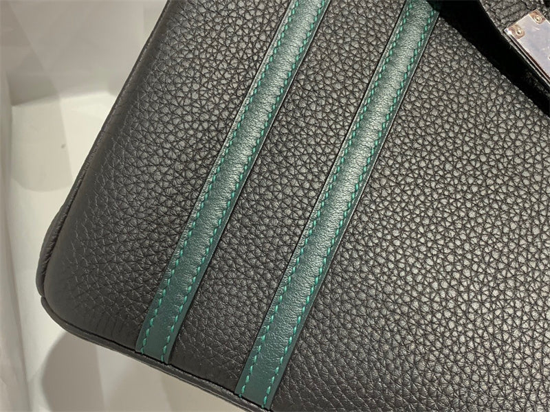Close-up detail of structured bag design