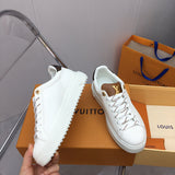 Louis Vuitton White High-Top Sneakers - Toe Detail View