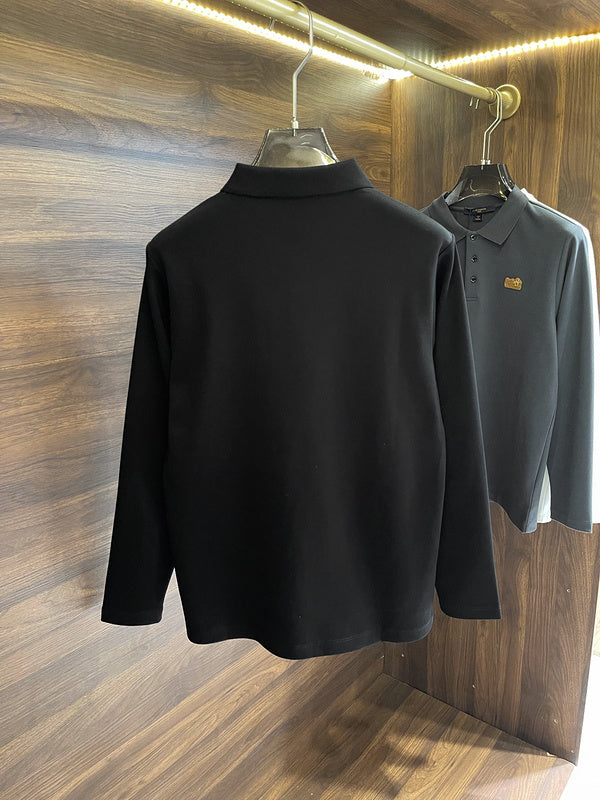 Side profile of Louis Vuitton luxury clothing with label-forward styling