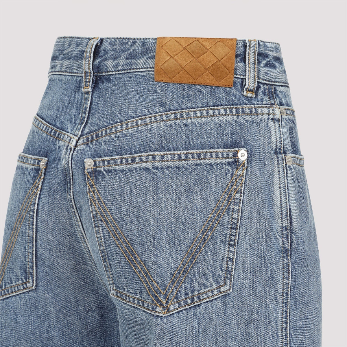 Bottega Veneta Jeans? Bottega Veneta Medium Blue Palazzo Denim Jeans Women Classic Everyday Designer Jeans