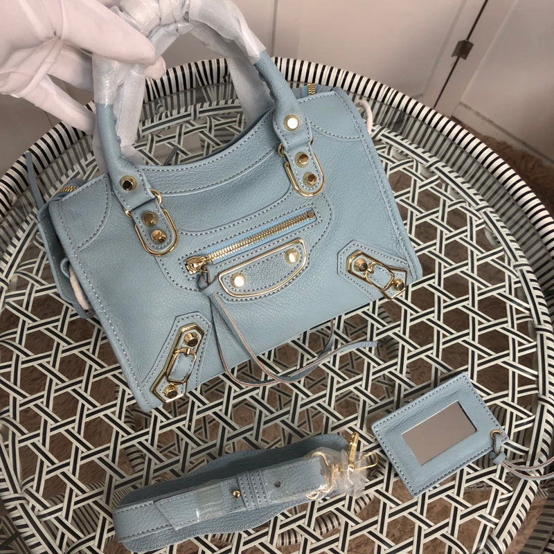 Front view of structured everyday-luxe women's handbag – women's designer-style accessory