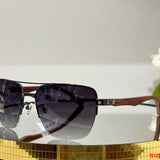 Close-up detail view of Cartier unisex sunglasses