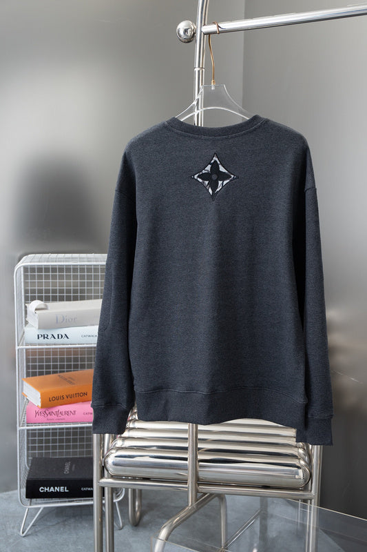 Side profile of Louis Vuitton luxury clothing with relaxed-fit cut