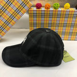Close-up detail view of Burberry unisex cap