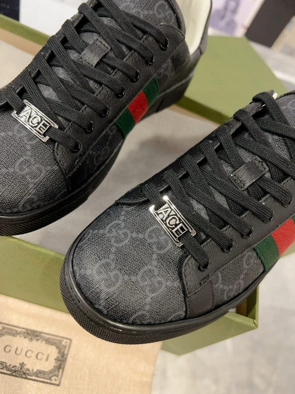 Gucci muted earth tones luxury sneakers view 5 heritage-inspired look