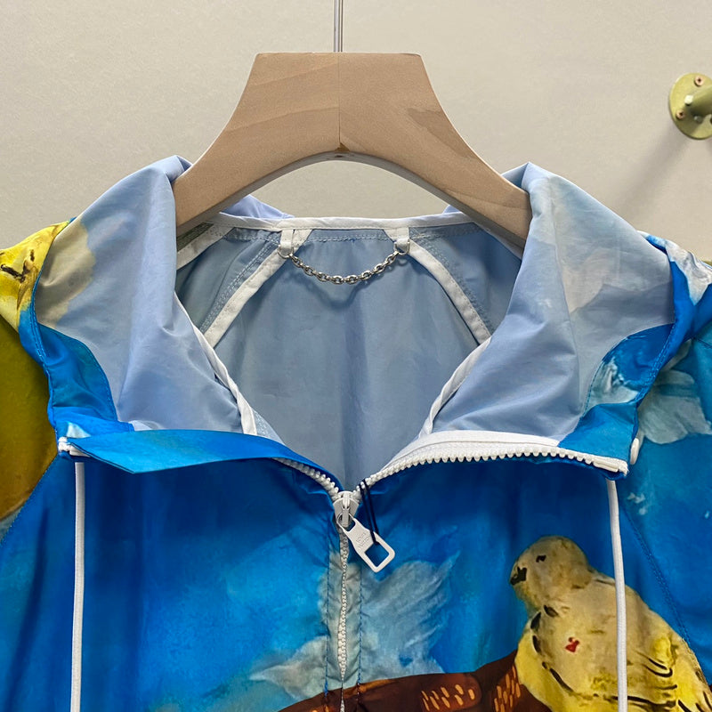 Close-up detail shot of Louis Vuitton luxury clothing with everyday silhouette