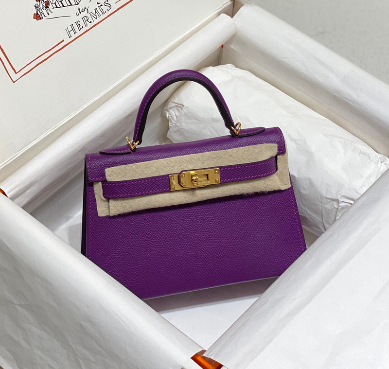 Side view of sophisticated structured handbag