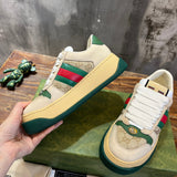 Side profile of Gucci bold contrast sneakers minimalist modern build