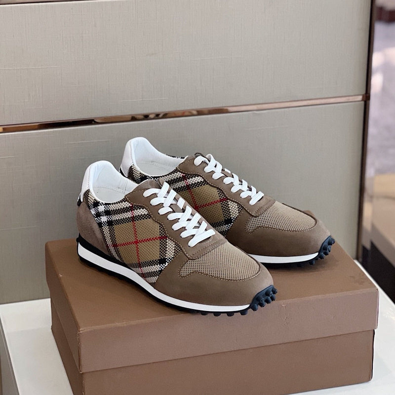 Burberry Camel Low-Top Sneakers - Lifestyle Styling Shot