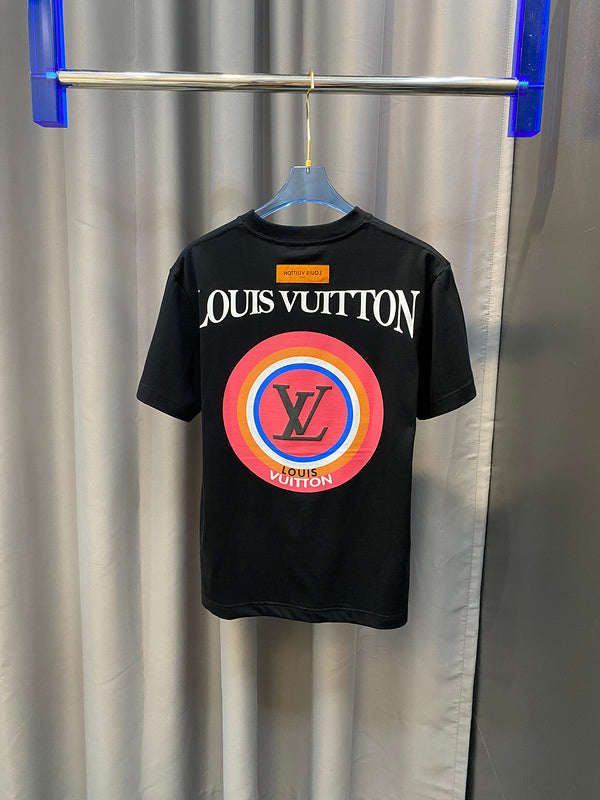 Flat lay presentation of Louis Vuitton cotton t-shirt with tailored silhouette