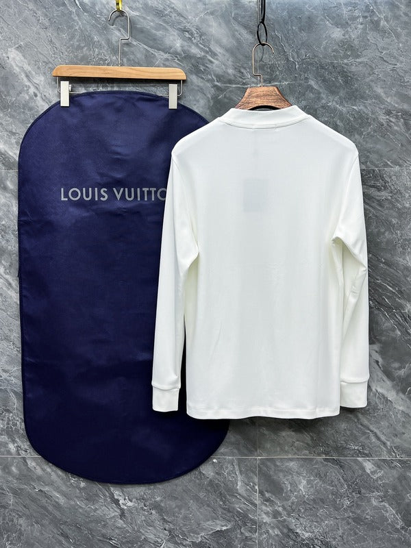 Front view of Louis Vuitton luxury clothing with everyday silhouette