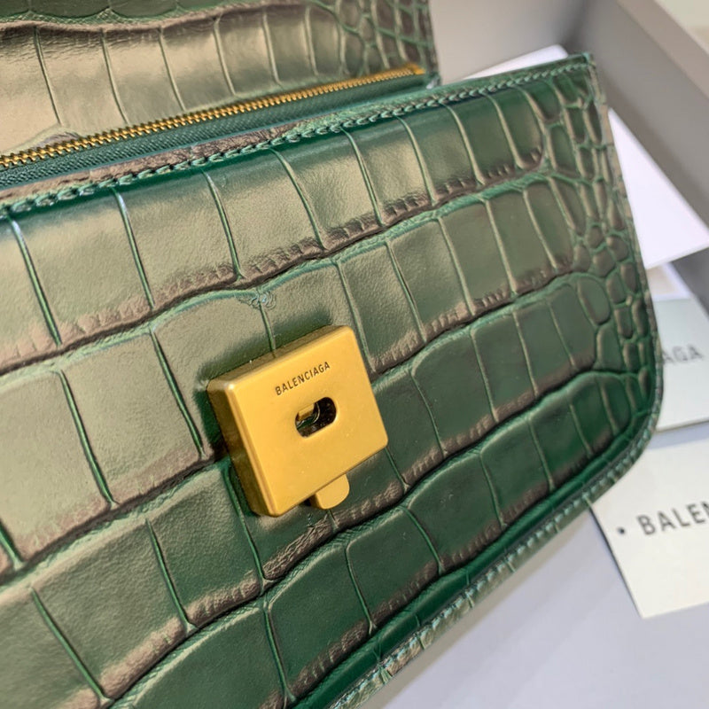 Contemporary Vegan Leather Handbag - Signature Hardware Accents | Women's Fashion Handbag #407 - alternate angle view (image 8) of designer-inspired handbag