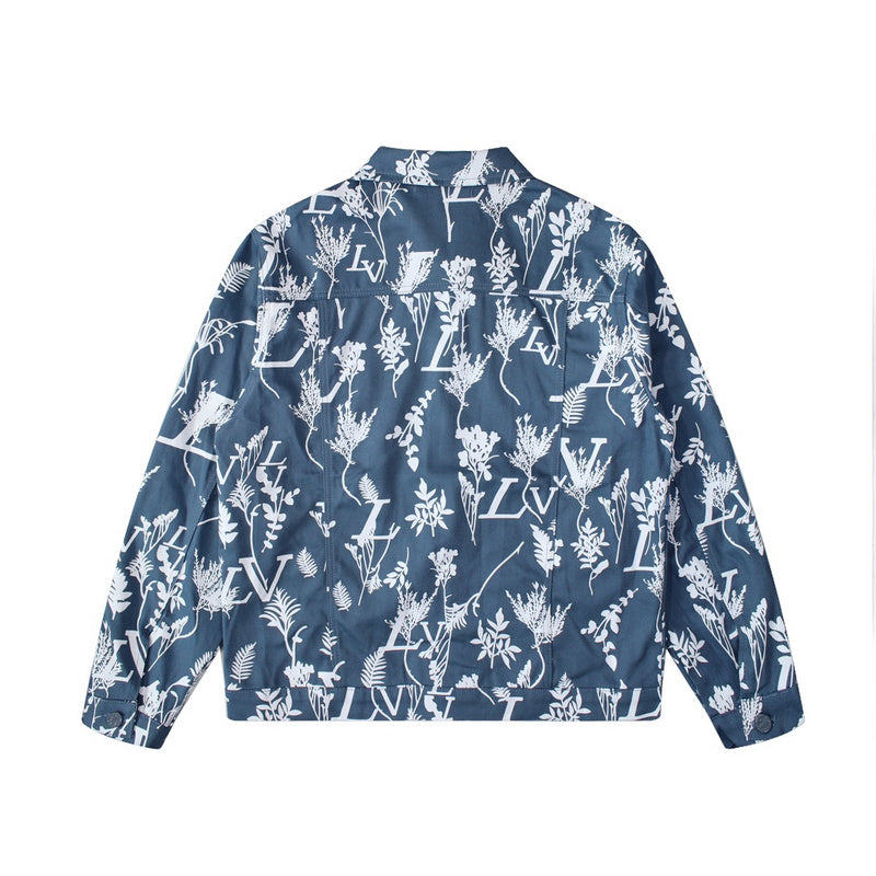 Side profile of Louis Vuitton luxury clothing with signature branding