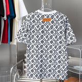 Side profile of Louis Vuitton cotton t-shirt with monogram-inspired silhouette