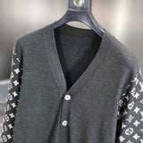 Back view of Louis Vuitton luxury clothing with signature branding