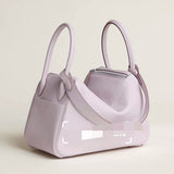 Side view of classic structured handbag