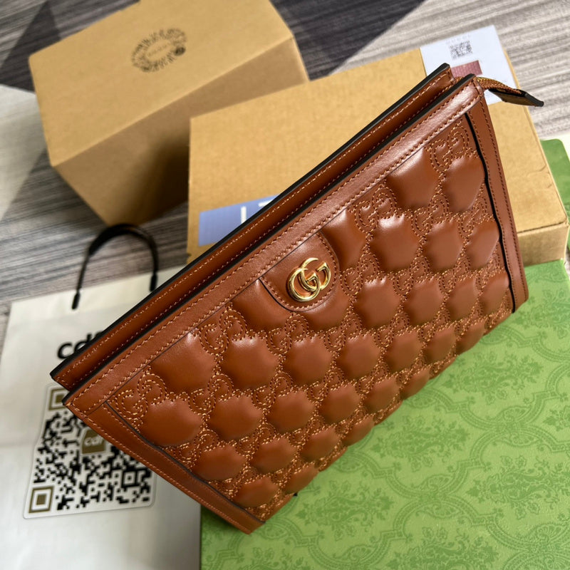 Side view of refined structured handbag