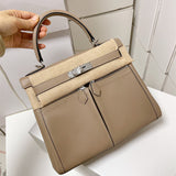  Essential top-handle bag carried on shoulder