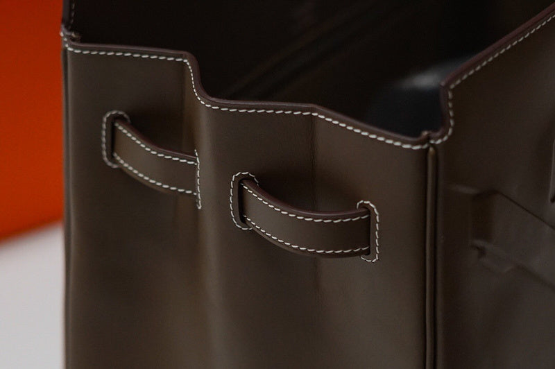 Side view of chic structured handbag