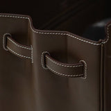Side view of chic structured handbag