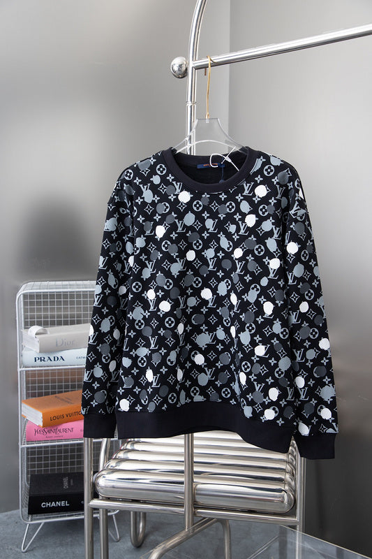 Front view of Louis Vuitton luxury clothing with streetwear-inspired cut