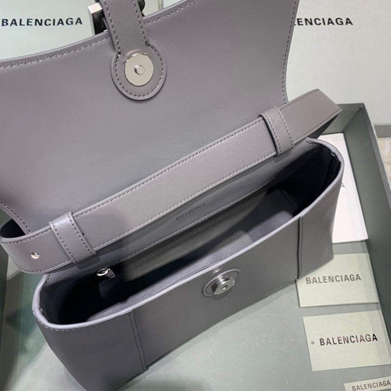 Polished Faux Leather Handbag - Polished Finish | Women's Luxury Handbag #525 - styled full view (image 7) of designer-inspired handbag