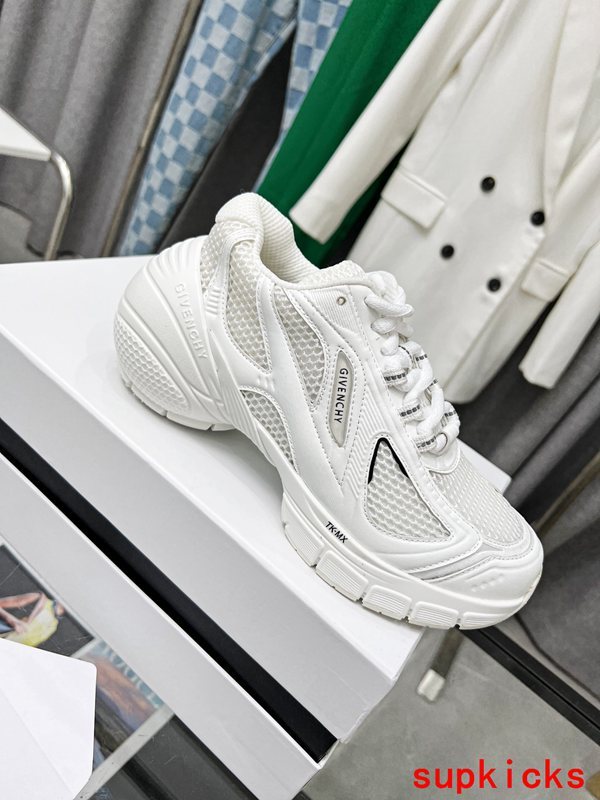 Givenchy White Chunky Platform Sneakers - Sole Detail View