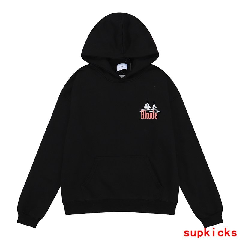 Full styled look of Rhude luxury clothing with streetwear-inspired cut