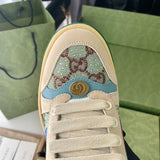 Gucci soft grey luxury sneakers view 6 chunky sole construction