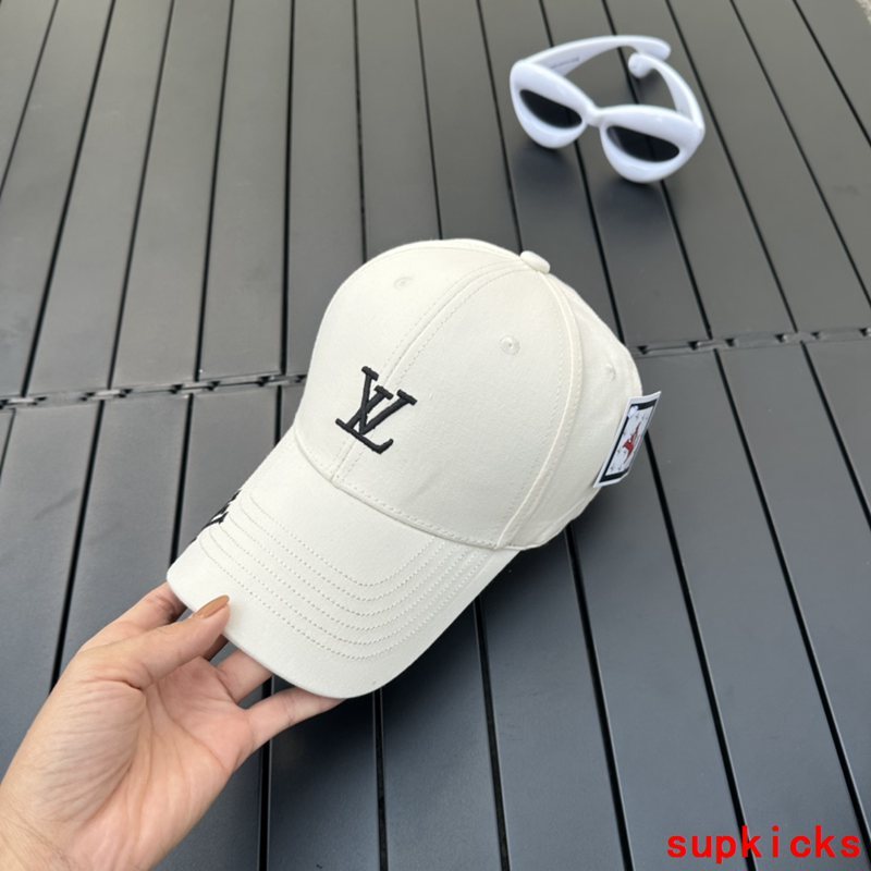 Close-up detail view of Louis Vuitton unisex cap