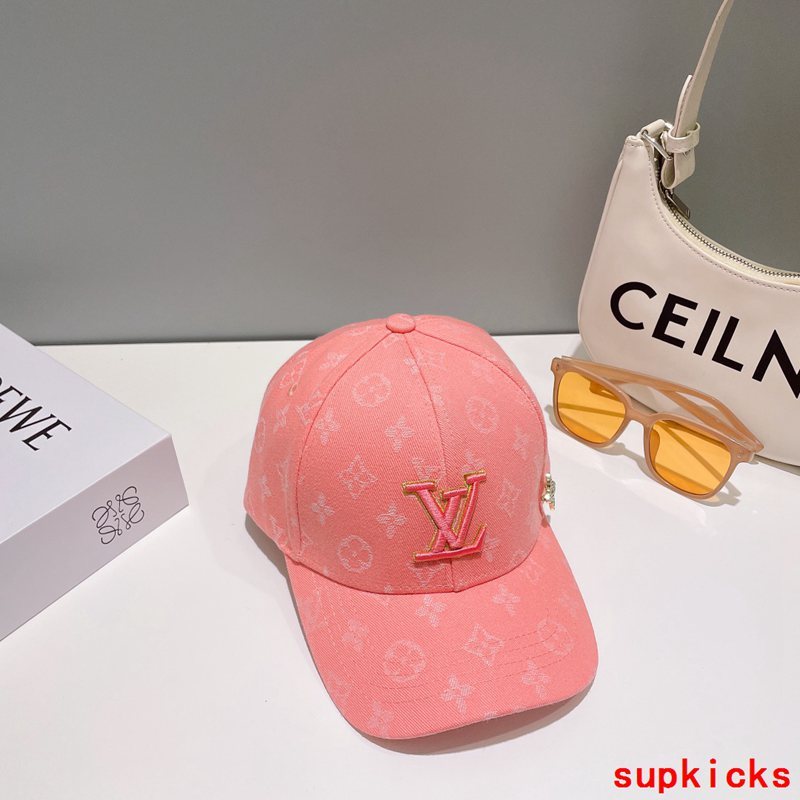 Close-up detail view of Louis Vuitton unisex cap