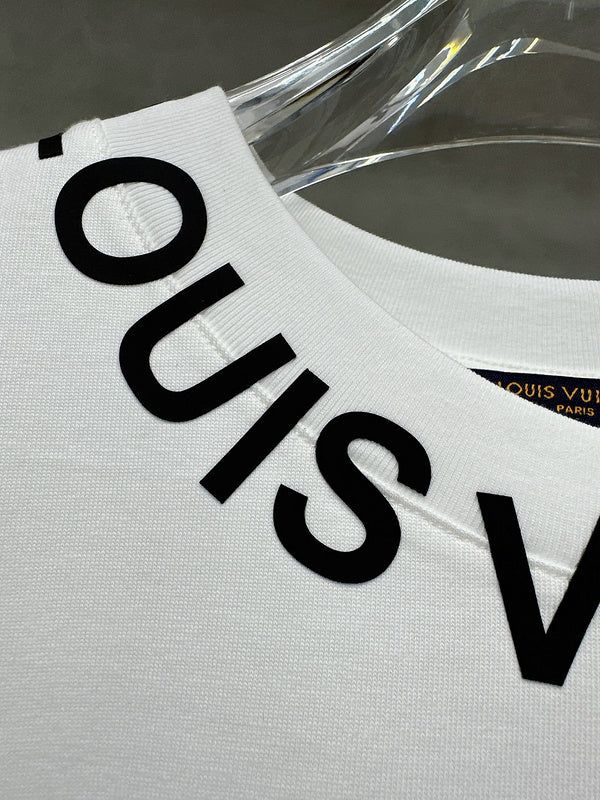 Side profile of Louis Vuitton cotton t-shirt with streetwear-inspired cut